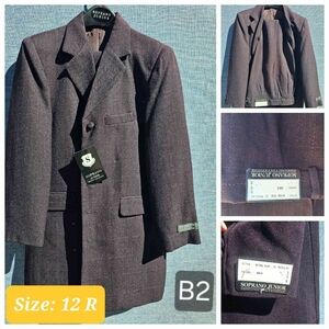 2 Piece Boys Suit | Brand:  Soprano Junior | Color:  Dark Gray | RRR Apparel